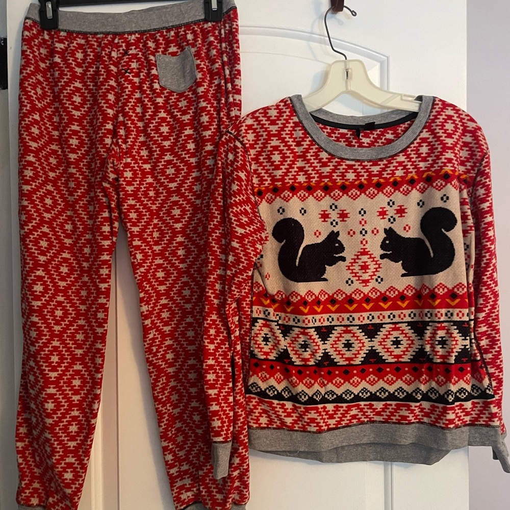 Kensie Red Squirrel Womens Pajamas size small